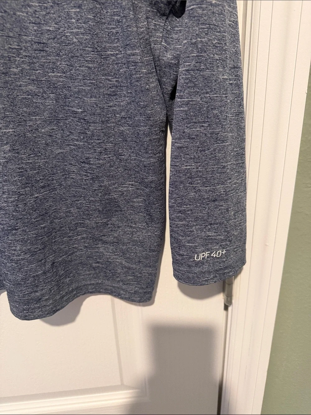 Nike Dri-FIT UPF 40+ Long Sleeve Performance Shirt Blue Heather Size Large